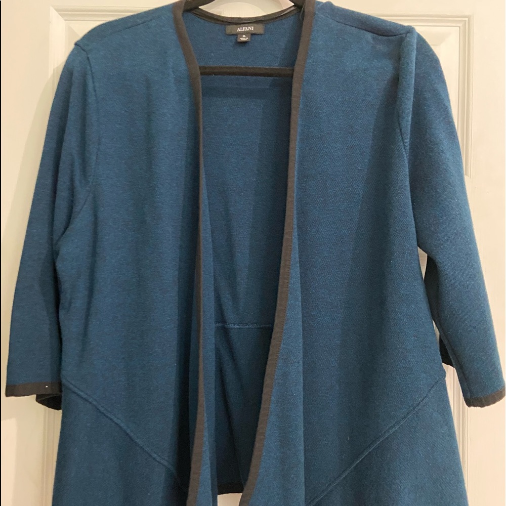 Blue cardigan